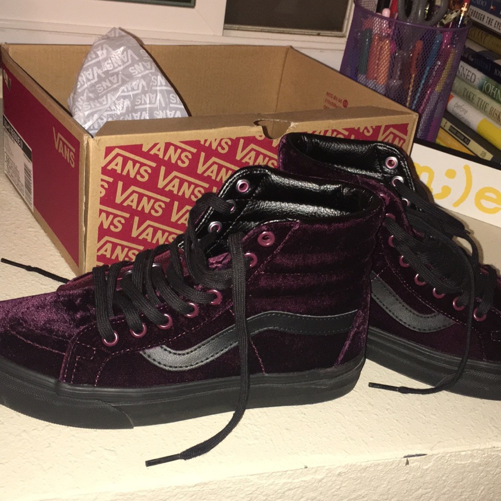 Velvet high top vans